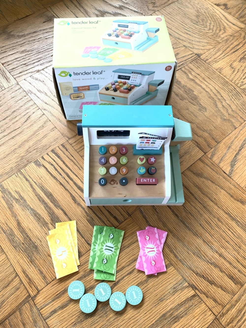 TENDER LEAF TOYS General Stores Till Wooden Toy Cash Register